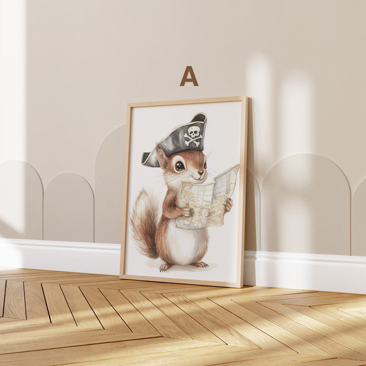 Tiere Kinderzimmer Süß Aquarell Hase Schaf Schildkröte Eichhörnchen Poster · Kinderzimmer Bilder · Wand Deko · Kunst Druck · Deko Print ohne Rahmen