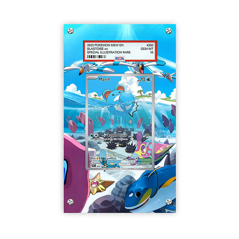 Marill 204/193 - Pokémon Extended Artwork Protective Card Display Case Psa/raw