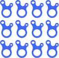 Guyline Cord Adjuster Rope Tensioner Tent Guy Line Paracord Tightener Loop Alien Aluminum Alloy for Camping Hiking (Blue (Snail Shape) - 12 Pack)