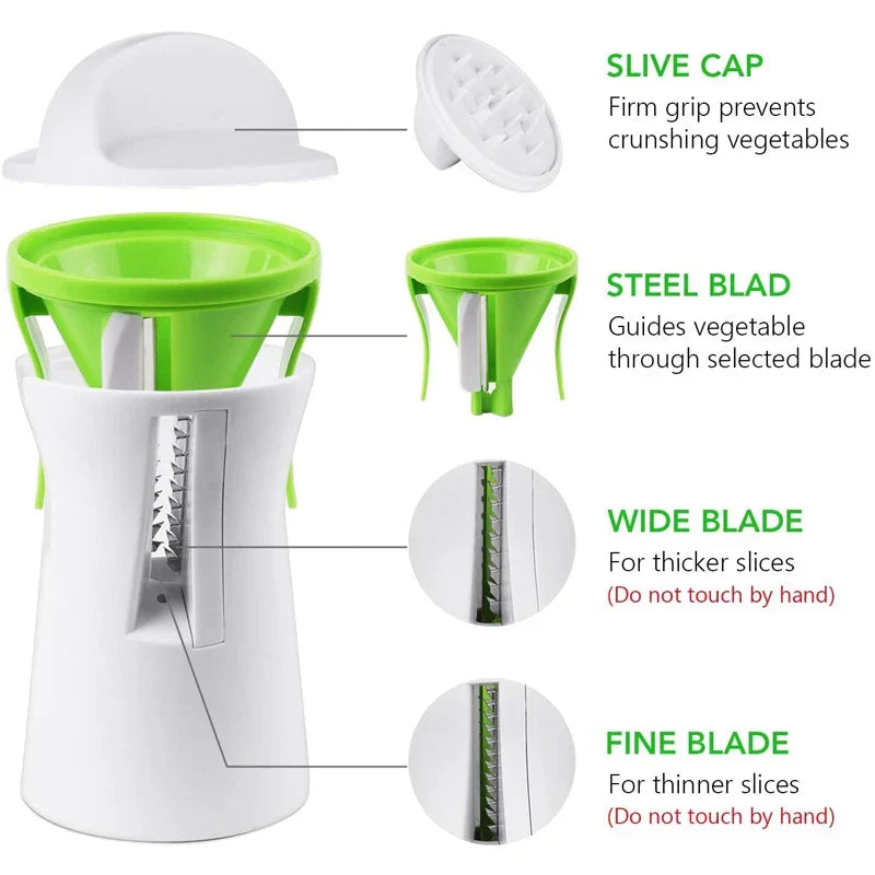Heavy-Duty Spiralizer Vegetable Slicer – Zucchini Pasta & Noodle Maker