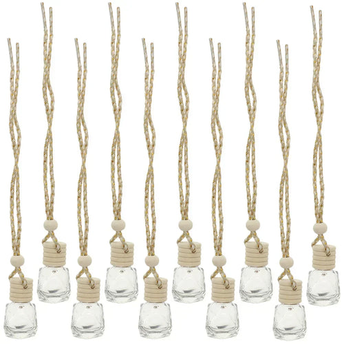 10PCS Hanging Glass Perfume Bottle Car Scent Diffuser–8ml