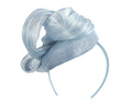 Corn Blue pillbox fascinator with silk abaca bow by Fillies Collection
