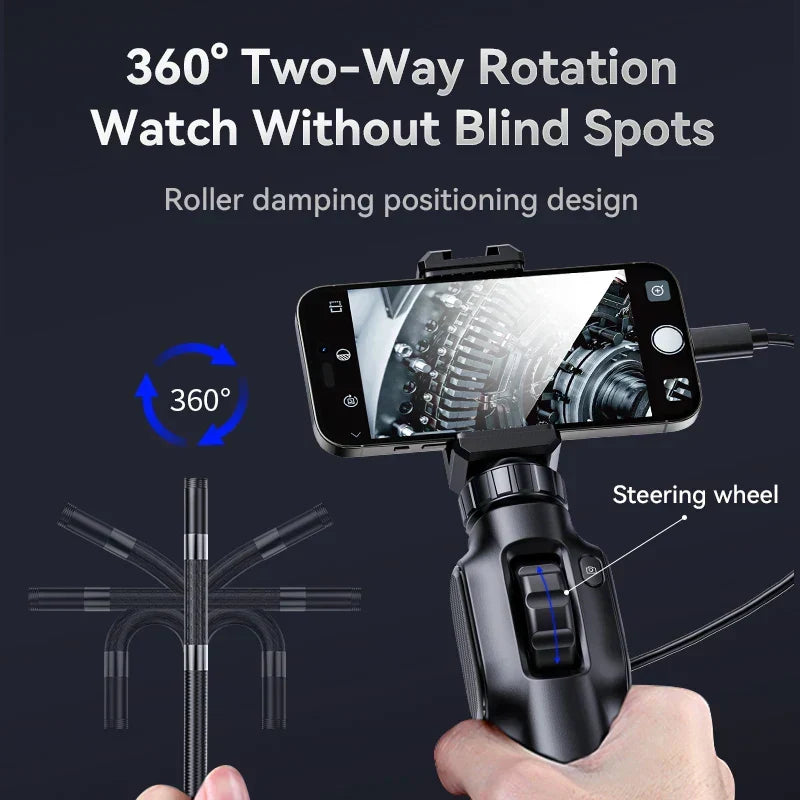 8mm 360 Articulating Endoscope Camera Black