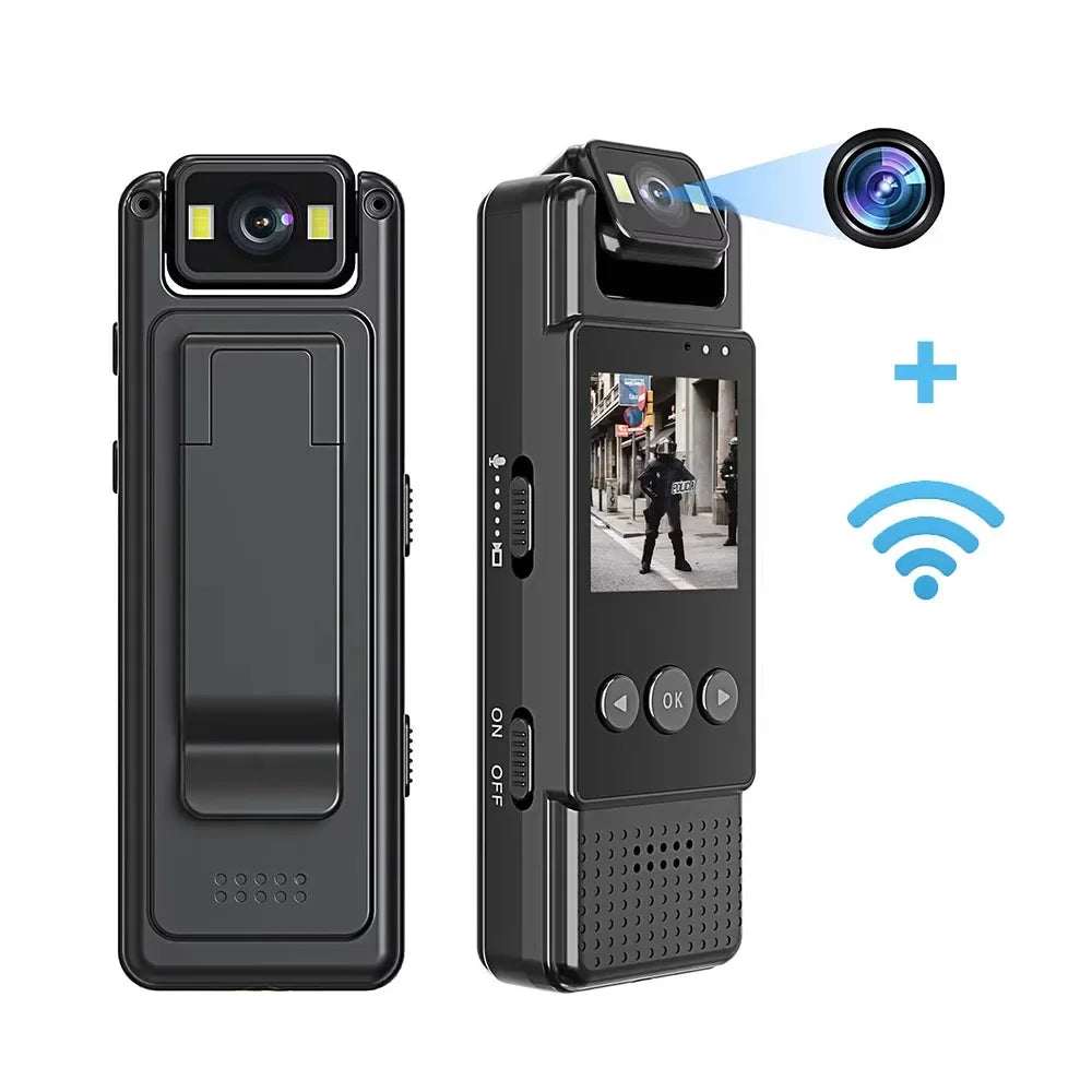 Portable 1080P HD Body Camera with 64GB Card – Black