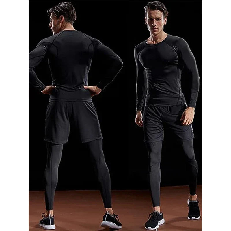 Long Sleeve T Shirt Men Elastic Training T-shirt