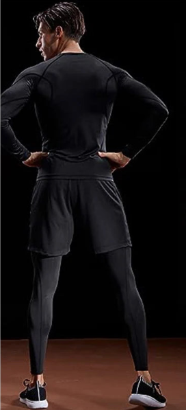 Long Sleeve T Shirt Men Elastic Training T-shirt