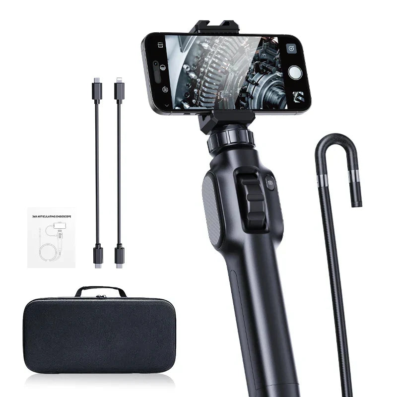 8mm 360 Articulating Endoscope Camera Black