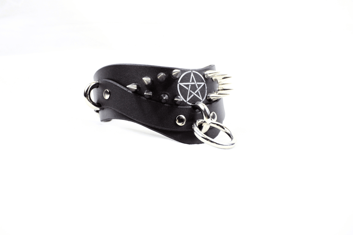 Pentagram BDSM Collar – Gothic Spiked Posture Submissive Choker