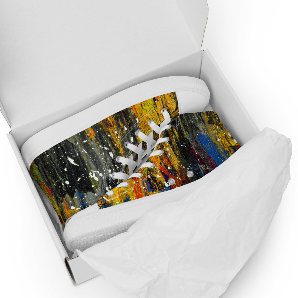 Gianneli Colours Handmade Men’s High Top Canvas Shoes