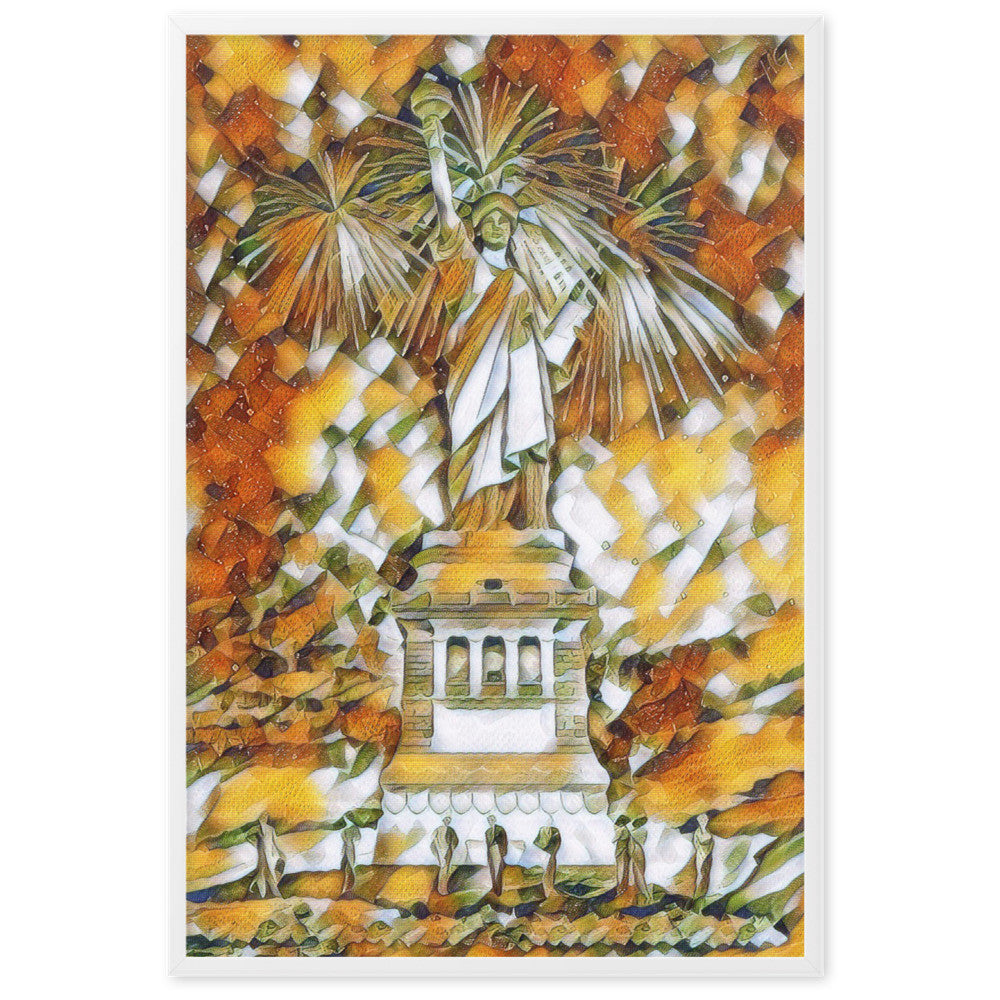 NEW YORK 4.7.1900 Velvet Edition Framed Poster