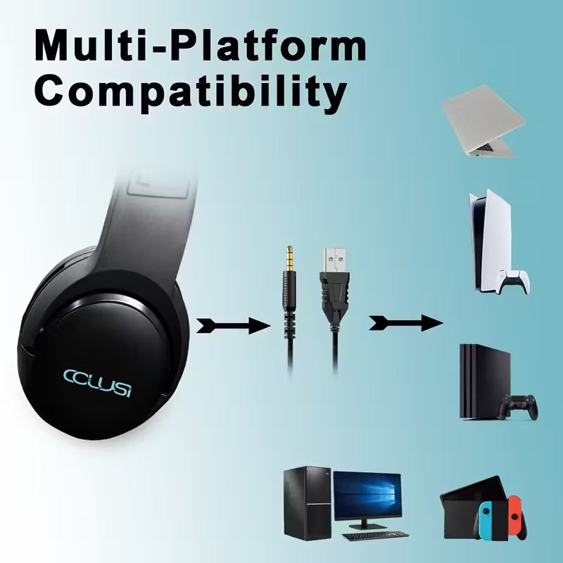 Wired Gaming Headset with Hidden Microphone RGB