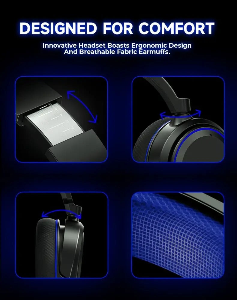Wireless RGB Gaming Headset Surround